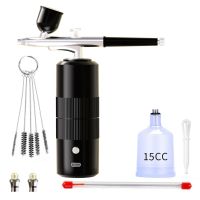 Portable Rechargeable Wireless Airbrush with Compressor Double Action Spray Tools for Face Beauty Nail Art Tattoo