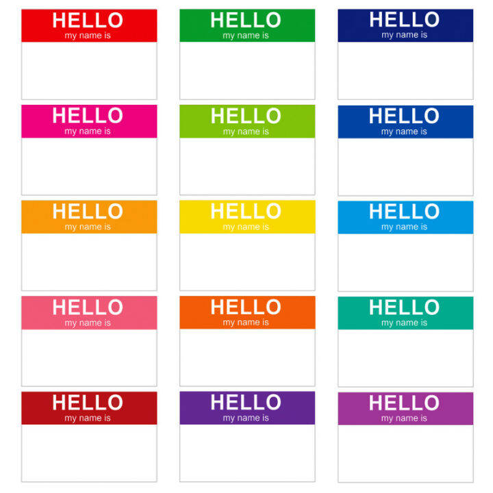 The Warmheart Jacky 5 Sheets Hello My Name Adhesive Labels Stickers T Name Tags Sticker 5437