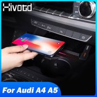 Wireless Charging For Audi A4 B9 A5 2017-2021 15W Fast Wireless Charging Pad Phone Holder Plate Receiver Car Interior Essorie