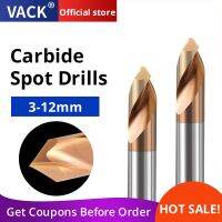 VACK HRC55 Center Bit 90 ° Fxed Point เจาะคาร์ไบด์ Chamfer End Mill เคลือบทังสเตน CNC Router Bits Lathe Drilling Tools 4mm 6m