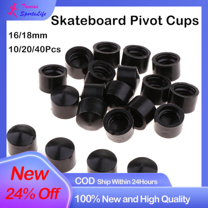 10/20/40Pcs 16/18mm Skateboard Pivot Cups Pivot Tube Choices Black PU