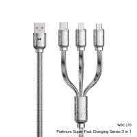 สายชาร์จโทรศัพท์ WK รุ่น WDC-179 USB สายชาร์จเร็ว 3 in1 Charging Cable สายชาร์จ แบบพกพา สายทนความร้อนสูง