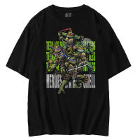 HOT ใหม่ เสื้อยืดแขนสั้น ผ้าฝ้ายแท้ พิมพ์ลายอนิเมะ Ninja God Turtle ทรงหลวม สไตล์สร้างสรรค์ แฟชั่นฤดูร้อน