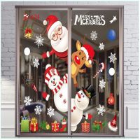 Merry Christmas Decorations for Home 2022 Wall Window Sticker Ornaments Garland New Year Festoon Christmas Decoration 2023 Tree