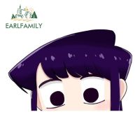 Earlfamily 13ซม. สำหรับ Hyped Komi Peeker รูปลอกตกแต่งรถรถบรรทุกอนิเมะกันชนหน้าต่างสติกเกอร์ติดรถรอยขีดข่วน