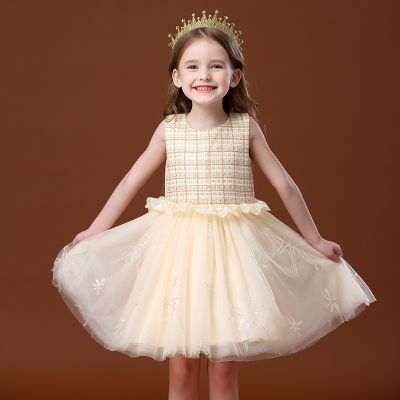 [COD] summer new childrens wedding dress elegant princess fluffy birthday fashion little girl