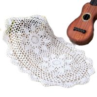 Modern Lace Oval Cotton Crochet Placemat Cup Mug Tea Coffee Coaster Kitchen Dining Table Place Mat Doily Wedding Drink Glass Pad