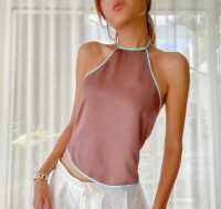 TRY 2 TONE HLATER NECK TOP