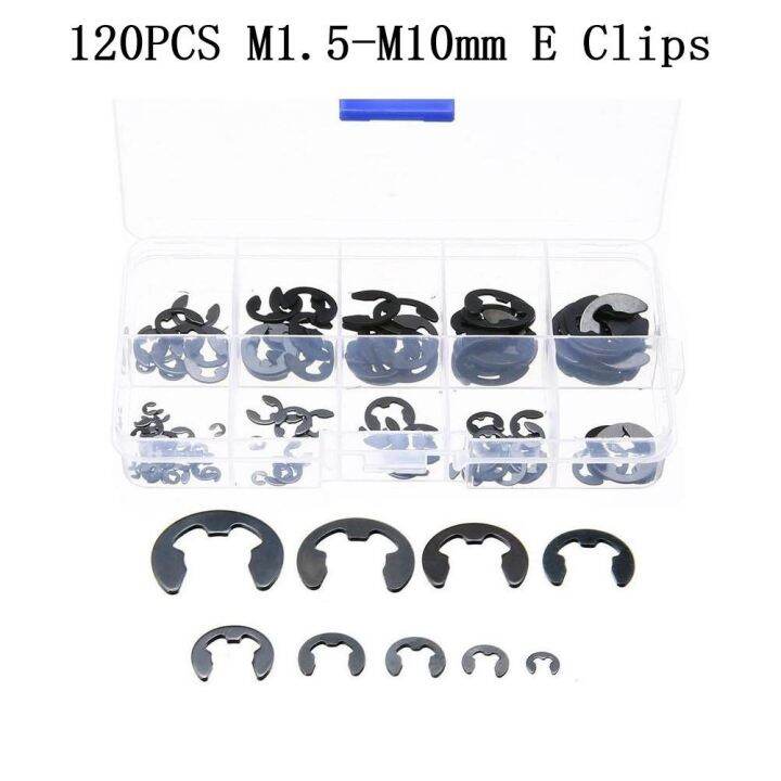 120PCS E CLIPS 1.510 (มม.) ชุดแหวน Snap 304ตัวยึดสแตนเลส Lazada.co.th