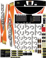 สติ๊กเกอร์รถเกี่ยวข้าว kubota DC-70 PRO รถอุ้ม สติ๊กเกอร์ สติ๊กเกอร์รถเกี่ยวข้าว 70 โปร