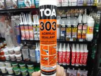 อะครีลิค ซีแลนท์ 303 TOA  สีขาว 280ml. อะคริลิค แด๊ป