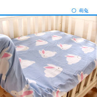 Cartoon Cow Pattern Crib Fitted Sheet Breathable Cotton No Smell Baby Sheet Multi-Size Fitted Sheet For Cot Kids Room Decor