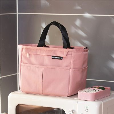 ✚∋ Portable Lunch Box Insulated Thermal Bag Picnic Food Cooler Pouch Large Capacity Shoulder Bento Storage Bags for Women Children