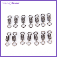 Wangzhansi ใหม่ร้อน100ชิ้นถังตกปลาแบกรอกหมุนโซลิดริงปอนด์ตะขอเกี่ยวเหยื่อ4ขนาด