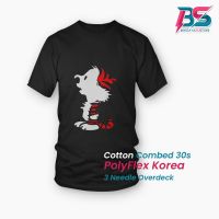 Calvin AND HOBBES Distro T-Shirt Combed Cotton Screen Printing Cool Comic Cartoon Character Shirt