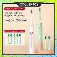 ❃● COOLENJOY Electric Sonic Toothbrush USB Inductive Rechargeable Color Gradient Smart Whitening Teethbrush IPX8 Waterpoor