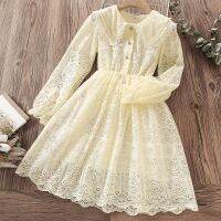 ZZOOI Lace Dresses for Girls Party Elegant Dress Kids Princess Costume Teenagers School Children Clothes Vestidos 4 6 8 9 10 12 Years