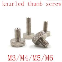 [HOT JIAZZAQQMGW 555] 20เหล็กชิ้น/ล็อตด้วย M3นิกเกิล M4 M5 M6 Knurled หัวมือกระชับสกรูนิ้วหัวแม่มือ