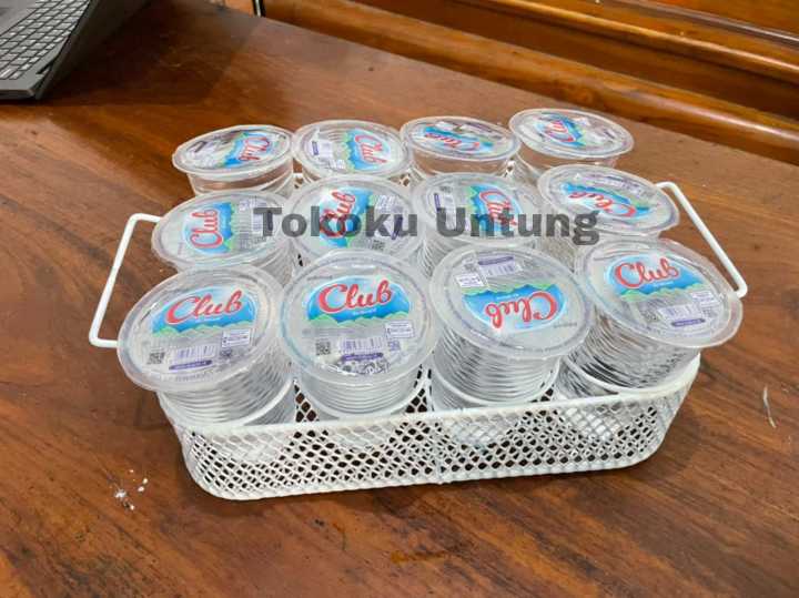 Rak Tempat Gelas Air Mineral 12 Lubang 7 Lubang Keranjang Pegangan Air Nampan Aqua 4142