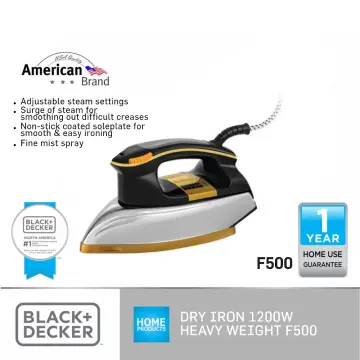 Black & Decker F500 1200 W Dry Iron Price in India - Buy Black & Decker  F500 1200 W Dry Iron Online at