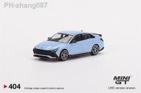 MINI GT 1:64 Hyundai Elantra N Performance Blue LHD Die-Cast Car Model Collection Miniature