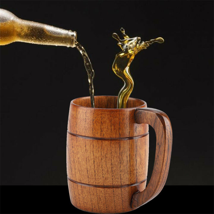 ชาถังกาแฟ320มล-สำหรับผู้ชายผู้หญิงถังไม้เหยือกเบียร์ทำจากไม้