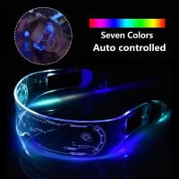 LED Glasses Night Light Neon Party Luminous LED Light Up Rave Costume Party Decor Luminous Night Light Halloween Decoration