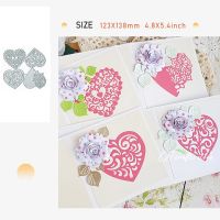 Heart Die 4pcs LOVE Die Cutters for Crafts Scrapbooking Cutting Die Album Paper Cards Decorative Crafts Embossing Die Cuts 2023