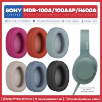 อะไหล่จุกหูฟังสำหรับ100A Sony MDR H600A 100AAP แผ่นรองหูชุดหูฟังฟองน้ำหูฟัง AKG หนังเทียมอะไหล่ซ่อม