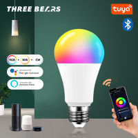 TUYA-illa LED Inigente, Foco Con Bluetooth, E27, RGBCW Regulable, Controlada Por App, Alexa,