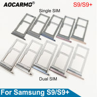 Aocarmo เดี่ยว/คู่โลหะพลาสติกนาโนซิมการ์ดถาดใส่การ์ด Micro SD สำหรับ Samsung Galaxy S9 / S9 Plus S9 +-SOPO STORE