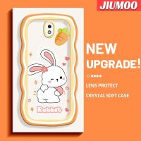 JIUMOO เคสปลอกสำหรับ Samsung J7โปร J7 2017 J7 2018การ์ตูนกระต่ายซนดีไซน์ใหม่สร้างสรรค์เคสโปร่งใสลายกล้องถ่ายรูปซิลิกาเจลฝาครอบป้องกันขอบคลื่นเคสมือถือกันกระแทกแบบใสนิ่ม