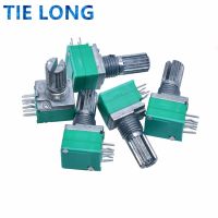 10pcs RK097 RK097G 6Pin 5K 10K 20K 50K 100K B5K with a switch audio shaft 15mm amplifier sealing potentiometer