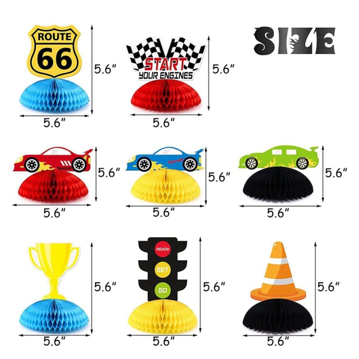 8-pcs-racing-birthday-decorations-honeycomb-centerpieces-racing-theme-table-toppers-for-kids-birthday-party-supplies