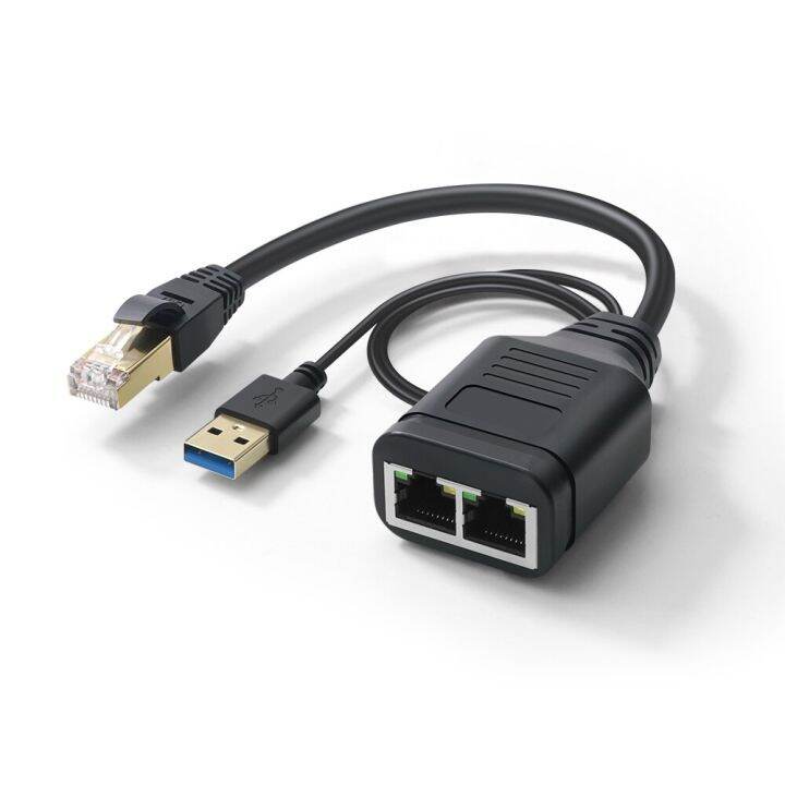 2 In 1 RJ45 Splitter Network Connector Extender Adapter Cable Online At ...