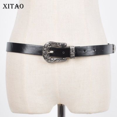 XITAO Belt Ladies Belts PU Leather Retro Buckle Adjustable  Decorative Belt