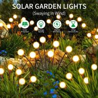 Solar Firefly Lights 6/8/10 Led Solar Garden Lawn Lights Outdoor Waterproof Swaying Light For Courtyard Patio Pathway Decoration Outdoor Lighting