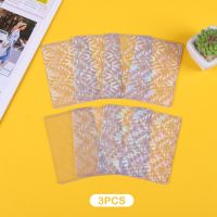 3PCS Transparent Laser Photocard Holder Flashing Thickened Card Protective Cover Postcard Photo Album Women Men ID Card Holder