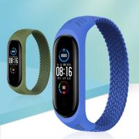 Sweat-absorbent Durable Nylon Braided Single Loop Wristband  for Xiaomi Mi Band 3/4/5/6/NFC Smartwatches