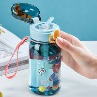 【LZ】♠  GIANXI Kids Water Sippy Cup With Straw Cartoon Leakproof Water Bottles Outdoor Portable Drink Bottle Childrens Lovely Cup