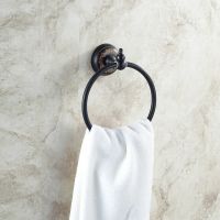 Vidric Bathroom Wall Mounted Towel Ring Round Towel Holder Oil Rubbed Bronze