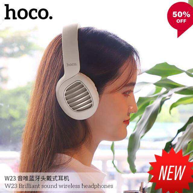 new-gadget-hoco-หูฟังบลูทูธ-headphones-w23-brilliant-wireless-and-wired-with-mic-เล่นเกม-ฟังเพลง-ส่งฟรี