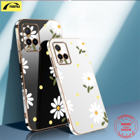 นาโนเคสสำหรับ VIVO Y52S Y35 Y22S,Y16 Y77 Y02S Y11 Y81 Y93 Y91i Y95 Y85A V9 Z3X น่ารักดอกไม้สีขาวเคสกันกระแทกพิมพ์ลายเด็กผู้หญิง