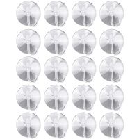 20 X Suction Cups Clear Plastic Cups with Metal Hooks Window Decoration Cabinet Sucker Perfect for Hanging Christmas Decorations