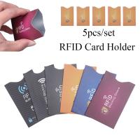 CAPTION67WI6กว้าง5ชิ้นบัตรเครดิตแฟชั่นกันขโมยซองป้องกันการบล็อค RFID ที่ใส่ซองใส่บัตร