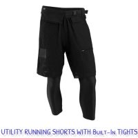 MENS RUNNING SHORTS WITH Built-In TIGHTS กางเกงขาสั้น พร้อม กางเกงรัดรูป สำหรับผู้ชายใส่ วิ่ง UTILITY