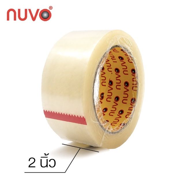 เทปใส-น้ำตาล-nuvo-max-tape-1-แพ๊ค-6-ม้วน-ขนาด-2-นิ้ว-100-หลา-หนา-38-ไมคอน-ส่งฟรีทั่วประเทศ