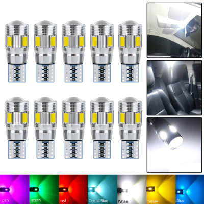 10ชิ้น LED ภายในซีนอนสีขาวสีฟ้าสีเหลืองโคมไฟ C An BUS 6SMD 5630เลนส์โปรเจคเตอร์อลูมิเนียมที่เป็นของแข็งหลอดไฟเครื่องหมายด้านข้างที่จอดรถแสง