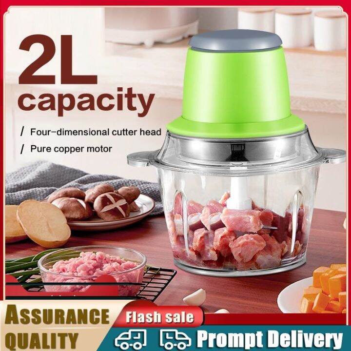 Meat grinder 2L capacity Kitchen mincer Stainless steel blade