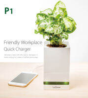 LeGrow Office charger กระถางต้นไม้ตกแต่งบ้าน โต๊ะทำงาน มีที่ชาร์จ USB ในตัว